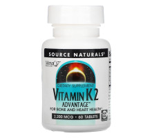 Source Naturals, Преимущества Витамина K2, 2,200 мкг, 60 таблеток