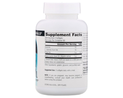 Source Naturals, Масло семян черного тмина, 120 мягких желатиновых капсул Source Naturals, Масло семян черного тмина, 120 мягких желатиновых капсул