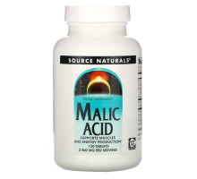 Source Naturals, Яблочная кислота, 833 мг, 120 таблеток