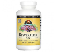 Ресвератрол Source Naturals, Ресвератрол, 500 мг, 120 таблеток