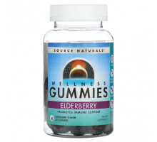 БАДы для укрепления иммунитета Source Naturals, Wellness Gummies, бузина, 60 жевательных таблеток