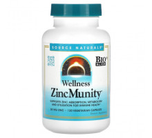 Цинк Source Naturals, Wellness ZincMunity, 50 мг, 120 вегетарианских капсул