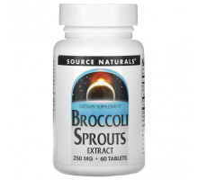 Зелень и зеленые овощи Source Naturals, экстракт ростков брокколи, 125 мг, 60 таблеток