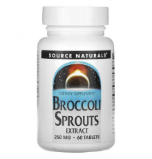 Зелень и зеленые овощи Source Naturals, экстракт ростков брокколи, 125 мг, 60 таблеток