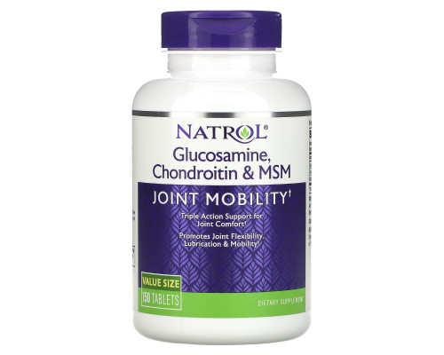 Natrol, Глюкозамин, хондроитин и МСМ, 150 таблеток Natrol, Глюкозамин, хондроитин и МСМ, 150 таблеток