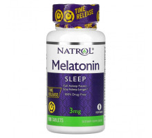 БАДы Natrol, Мелатонин, медленное высвобождение, 3 мг, 100 таблеток