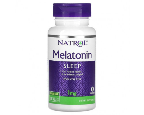Для здорового сна Natrol, Мелатонин, 1 мг, 180 таблеток Для здорового сна Natrol, Мелатонин, 1 мг, 180 таблеток