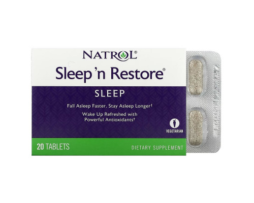 Natrol, Sleep 'n Restore, 20 Tablets Natrol, Sleep 'n Restore, 20 Tablets
