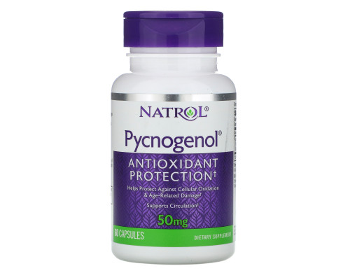Natrol, Pycnogenol, 50 мг, 60 капсул Natrol, Pycnogenol, 50 мг, 60 капсул
