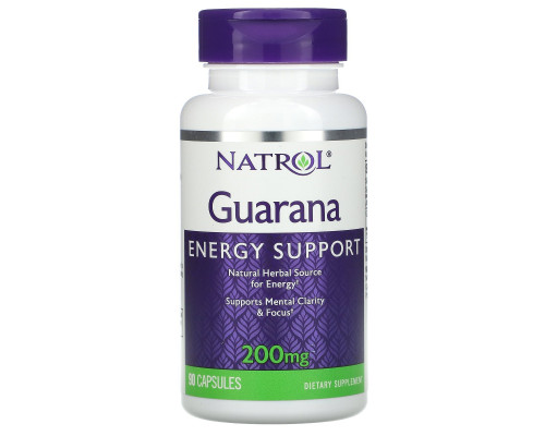 Natrol, Гуарана, 200 мг, 90 капсул Natrol, Гуарана, 200 мг, 90 капсул