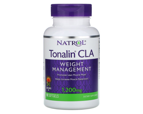 Natrol, Tonalin с содержанием сопряженной линолевой кислоты (CLA) с сафлоровым маслом, 90 капсул Natrol, Tonalin с содержанием сопряженной линолевой кислоты (CLA) с сафлоровым маслом, 90 капсул