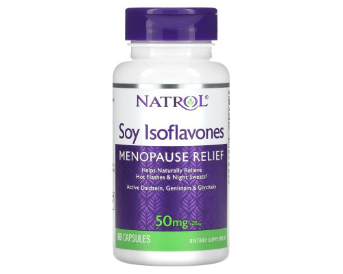 Natrol, Изофлавоны сои, 50 мг, 60 капсул Natrol, Изофлавоны сои, 50 мг, 60 капсул