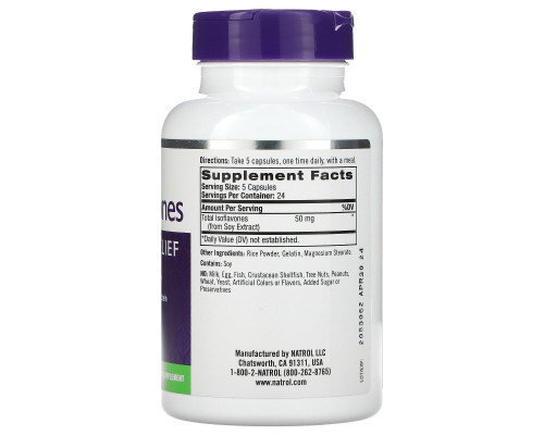 Natrol, Soy Isoflavones, 50 mg, 120 Capsules Natrol, Soy Isoflavones, 50 mg, 120 Capsules