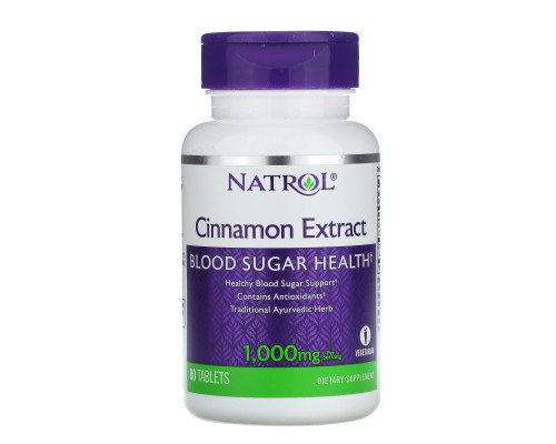 Natrol, Экстракт корицы, 1000 мг, 80 таблеток Natrol, Экстракт корицы, 1000 мг, 80 таблеток