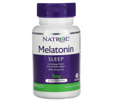 Для здорового сна Natrol, Мелатонин, с повышенной силой действия, 5 мг, 60 таблеток