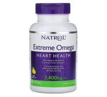 Natrol, Extreme Omega, Лимон, 2 400 мг, 60 мягких таблеток
