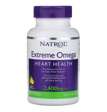 Natrol, Extreme Omega, Лимон, 2 400 мг, 60 мягких таблеток