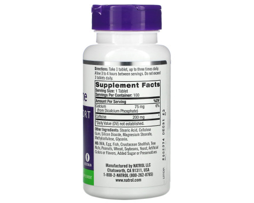 Natrol, High Caffeine, Extra Strength, 200 mg, 100 Tablets Natrol, High Caffeine, Extra Strength, 200 mg, 100 Tablets