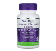 Natrol, Корица, хром и биотин, 60 таблеток