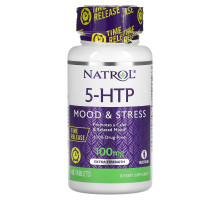 Natrol, 5-гидрокситриптофан, с отложенным высвобождением, экстра сильный, 100 мг, 45 таблеток