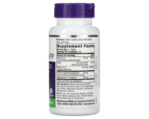 Natrol, Mood Positive 5-HTP, 50 таблеток Natrol, Mood Positive 5-HTP, 50 таблеток
