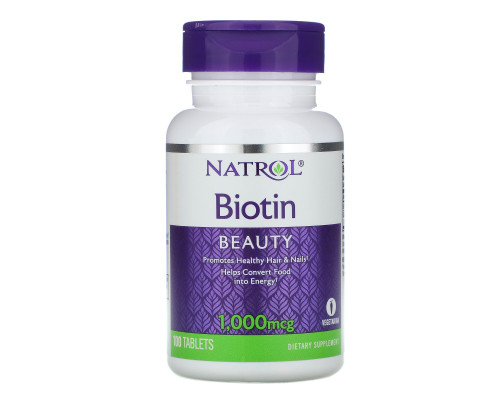 Natrol, Витамин H, 1000 мкг, 100 таблеток Natrol, Витамин H, 1000 мкг, 100 таблеток