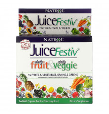 Natrol, JuiceFestiv, 2 флакона, по 60 капсул каждый