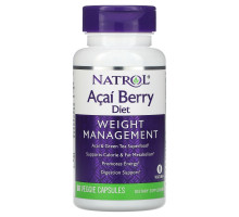 Natrol, AcaiBerry Diet, суперпродукты асаи и зеленый чай, 60 вегетарианских капсул