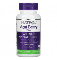 Natrol, AcaiBerry Diet, суперпродукты асаи и зеленый чай, 60 вегетарианских капсул