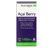 Natrol, Ягоды асаи, 1000 мг, 75 вегетарианских капсул