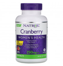 Natrol, Быстрорастворимый продукт со вкусом клюквы, 250 мг, 120 таблеток