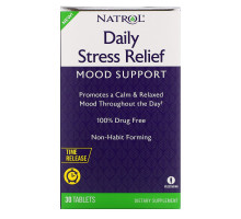 Natrol, Облегчение повседневного стресса, Таблетка пролонгированного действия, 30 таблеток
