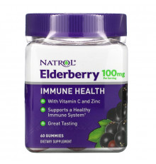 Natrol, Elderberry Immune Health, 100 mg, 60 Gummies