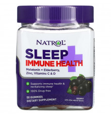 Natrol, Sleep + Immune Health, Berry, 50 жевательных таблеток