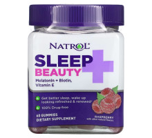 Natrol, Sleep + Beauty, Raspberry, 60 Gummies