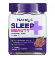 Natrol, Sleep + Beauty, Raspberry, 60 Gummies