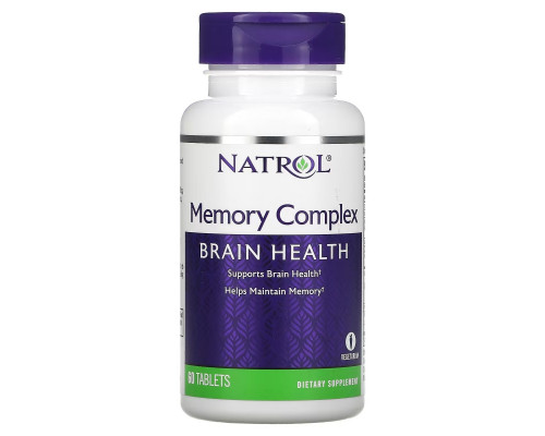 Natrol, Memory Complex, Brain Health, 60 Tablets Natrol, Memory Complex, Brain Health, 60 Tablets