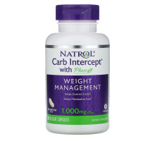 Natrol, Перехват углеводов с помощью фазы 2, регулирование веса, 60 вегетарианских капсул