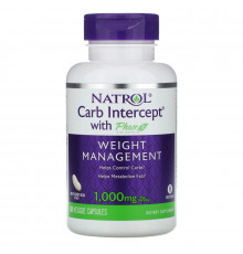 Natrol, Перехват углеводов с помощью фазы 2, регулирование веса, 60 вегетарианских капсул