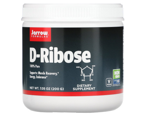 Jarrow Formulas Порошок D-рибозы 200 г Jarrow Formulas Порошок D-рибозы 200 г