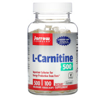 Jarrow Formulas, L-карнитин, 500 мг, 100 вегетарианских капсул