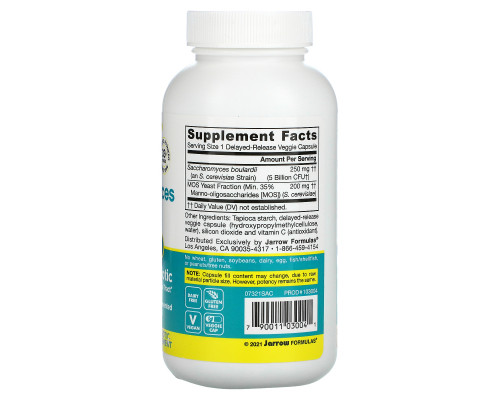 Jarrow Formulas Сахаромицеты Буларди + MOS 90 овощных капсул Jarrow Formulas Сахаромицеты Буларди + MOS 90 овощных капсул
