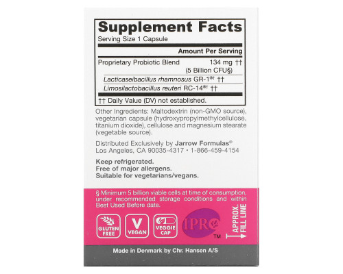 Jarrow Formulas Fem-Dophilus 30 капсул Jarrow Formulas Fem-Dophilus 30 капсул