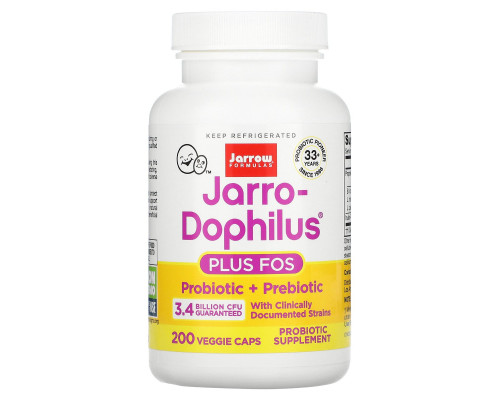 Jarrow Formulas Jarro-дофилус + ФОС 200 капсул Jarrow Formulas Jarro-дофилус + ФОС 200 капсул