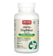Пребиотики и пробиотики Jarrow Formulas, Vegan Jarro-Dophilus Plus FOS, 300 растительных капсул