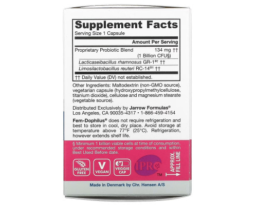 Jarrow Formulas Women's Fem Dophilus 30 Veggie Caps Jarrow Formulas Women's Fem Dophilus 30 Veggie Caps