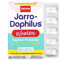 Jarrow Formulas, Пробиотики Jarro-Dophilus, для женщин, 30 капсул с растительной кишечнорастворимой оболочкой