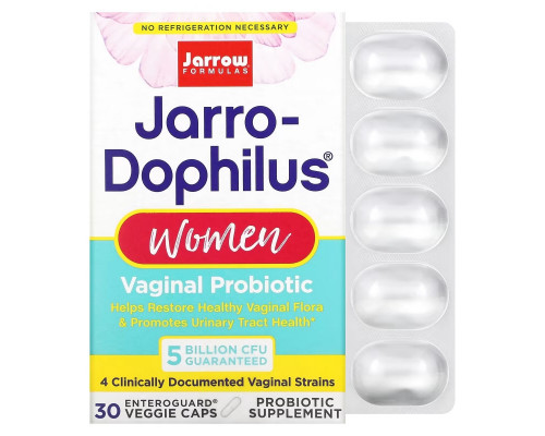Jarrow Formulas, Пробиотики Jarro-Dophilus, для женщин, 30 капсул с растительной кишечнорастворимой оболочкой Jarrow Formulas, Пробиотики Jarro-Dophilus, для женщин, 30 капсул с растительной кишечнорастворимой оболочкой
