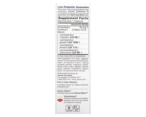 Jarrow Formulas, Пробиотики Jarro-Dophilus, для женщин, 30 капсул с растительной кишечнорастворимой оболочкой Jarrow Formulas, Пробиотики Jarro-Dophilus, для женщин, 30 капсул с растительной кишечнорастворимой оболочкой