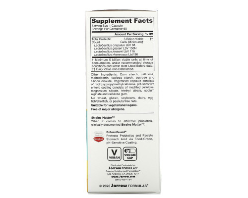 Jarrow Formulas, Jarro-Dophilus, вагинальные пробиотики, женское здоровье, 5 млрд, 60 покрытых желудочно-резистентной оболочкой вегетарианских капсул Jarrow Formulas, Jarro-Dophilus, вагинальные пробиотики, женское здоровье, 5 млрд, 60 покрытых желудочно-резистентной оболочкой вегетарианских капсул